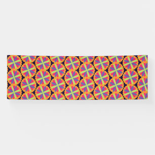 Vibrant Orange Floral Shapes Banner