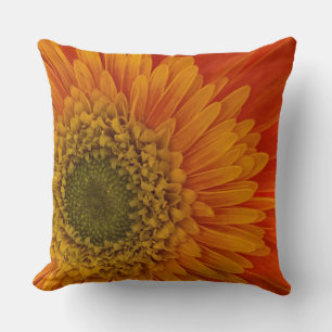 Vibrant Orange Gerbera Daisy Cushion
