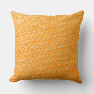 Vibrant Orange Pattern Design Cushion