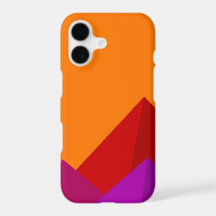 Vibrant Orange & Red Geometric Abstract Art 