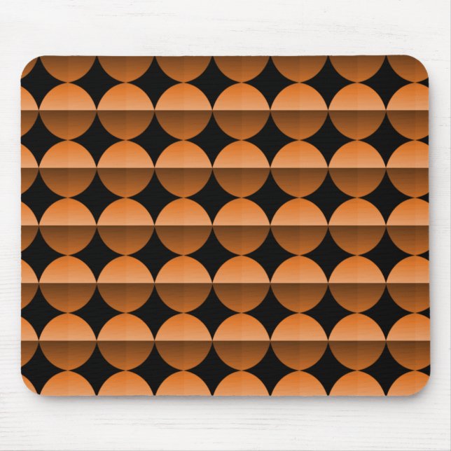 Vibrant Orange Retro Flair Mousepad (Front)