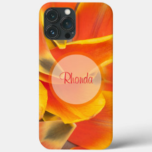 Vibrant Orange Tulip  Petals Photo Personalised iPhone 13 Pro Max Case