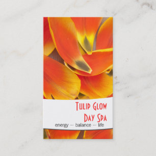 Vibrant Orange Tulip Petals Photograph Appointment Card