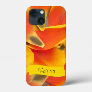 Vibrant Orange Tulip Petals Photograph iPhone 13 Mini Case