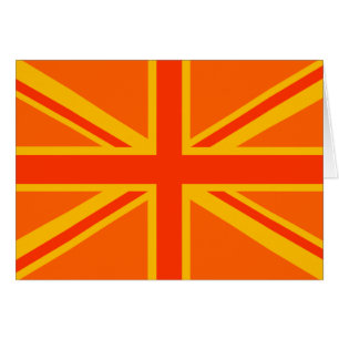 Vibrant Orange Union Jack British Flag Swag