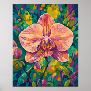 Vibrant Orchid Flower Colorful Wall Art