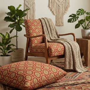 Vibrant Oriental Mosaic Geometric Pattern Fabric