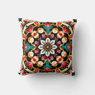 Vibrant Ornate Mandala Design Cushion