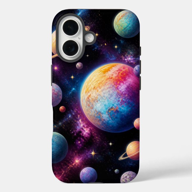 Vibrant Outer Space Galaxy | Colourful Planets Case-Mate iPhone Case (Back)