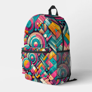 Vibrant Overlap Printed Backpack