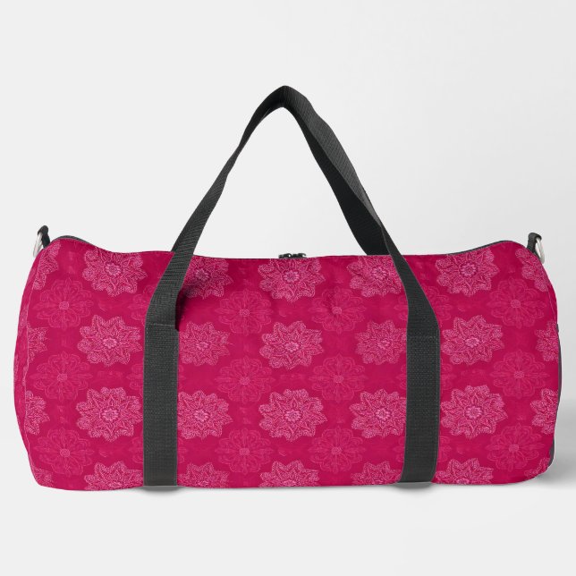 Vibrant Paisley and Floral  Duffle Bag (Front)