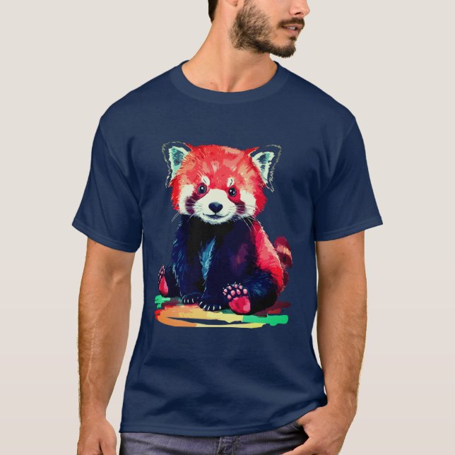 Vibrant Panda Design T-Shirt (Front)