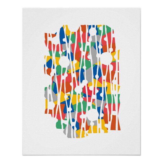 Vibrant Panels: Playtime Blocks Geometrics Poster (Front)