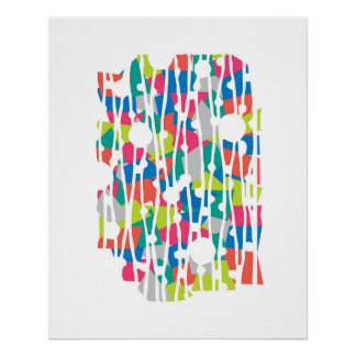 Vibrant Panels: Polo Safari Geometrics Poster