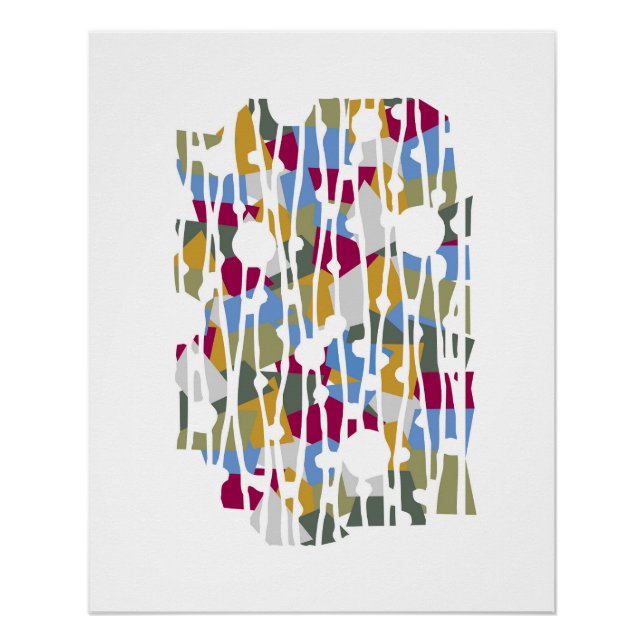 Vibrant Panels: River Rock Geometrics Poster (Front)
