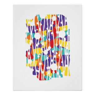 Vibrant Panels: Running the Race Geometrics Poster