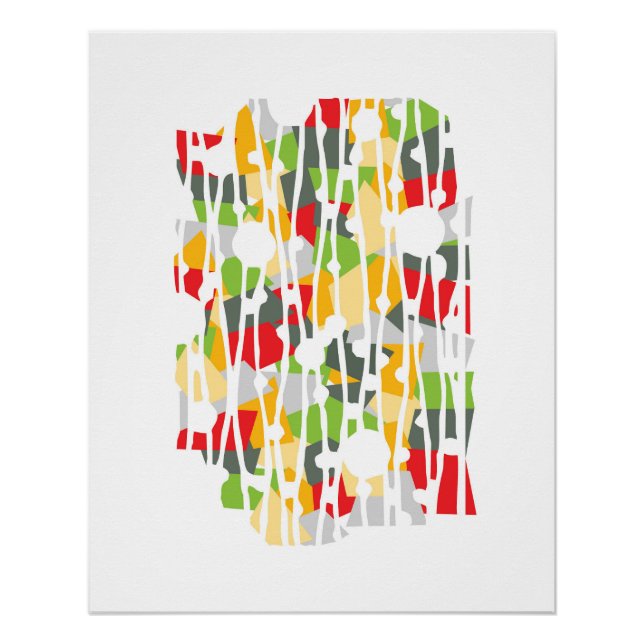 Vibrant Panels: Walk in the Park Geometrics Poster (Front)