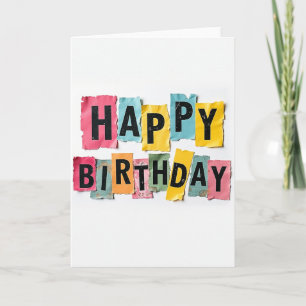 Vibrant Paper Birthday Card