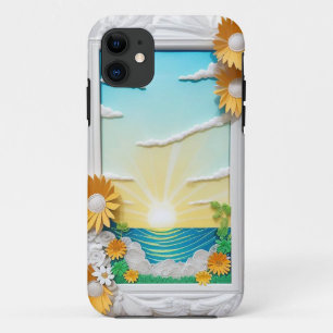 Vibrant Paper Craft Scene of Ocean Waves Case-Mate iPhone Case