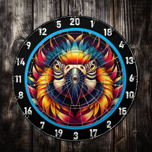 Vibrant Parrot Dartboard for Fun Spaces