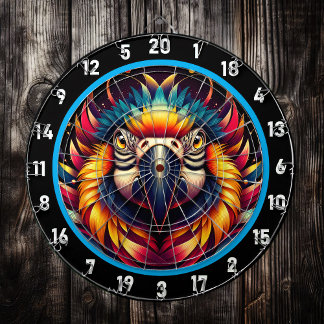 Vibrant Parrot Dartboard for Fun Spaces