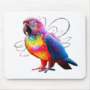 Vibrant Parrot Mouse Pad