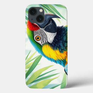 Vibrant Parrot with Detailed Feathers iPhone 13 Case