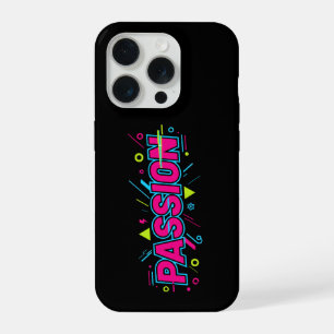 Vibrant Passion Typography - Retro 90s Pop Art Aes iPhone 15 Pro Case