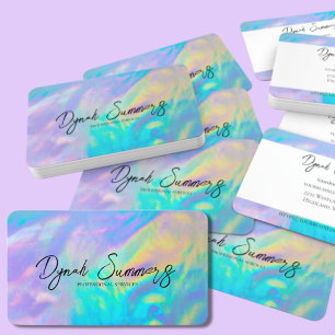 Vibrant Pastel   Modern Glam Business Cards