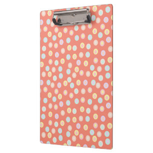Vibrant Pastel Polka Dot Background: Brighten up  Clipboard