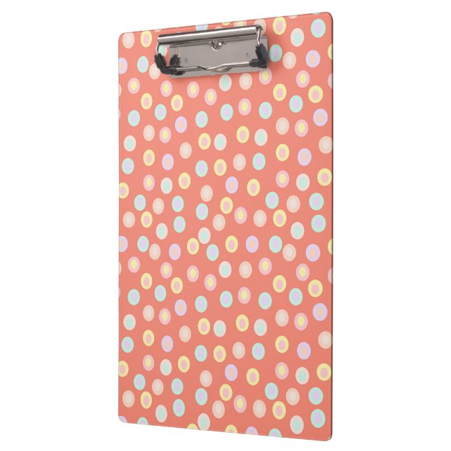 Vibrant Pastel Polka Dot Background: Brighten up  Clipboard (Left)