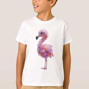 Vibrant Pastel Rainbow Flamingo Kids T-Shirt