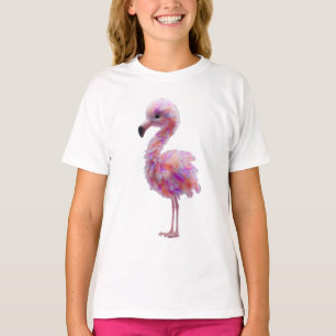 Vibrant Pastel Rainbow Flamingo Kids T-Shirt
