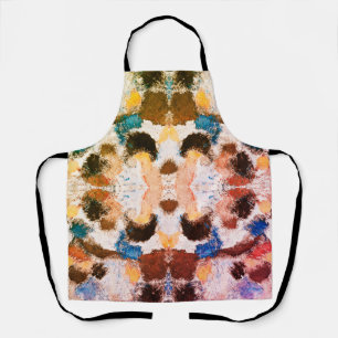 Vibrant Pastel Symmetry – Abstract Textured Art Apron