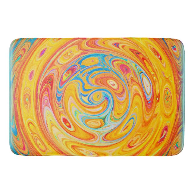 Vibrant Pattern Fusion Bath Mat (Front)
