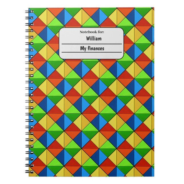 Vibrant pattern  notebook (Front)