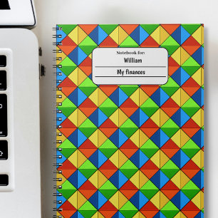 Vibrant pattern notebook