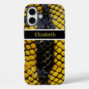 Vibrant patterns of a venomous snake iPhone 16 plus case