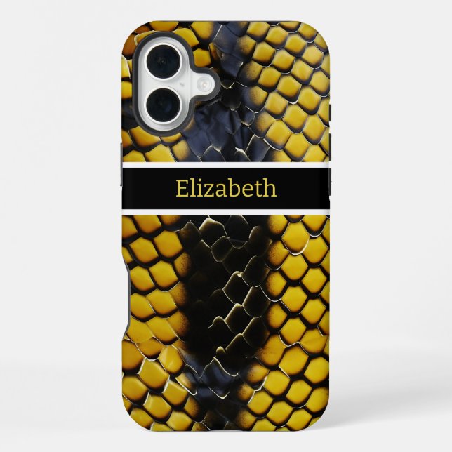 Vibrant patterns of a venomous snake iPhone case (Back)