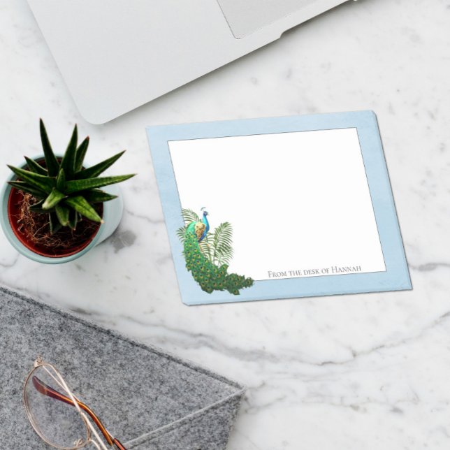 Vibrant Peacock | Blue Personalised Notes (Creator Uploaded)