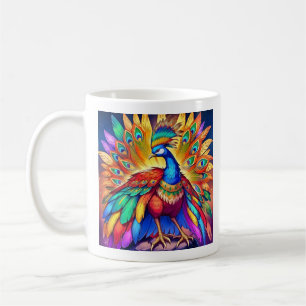 Vibrant Peacock Coffee Mug