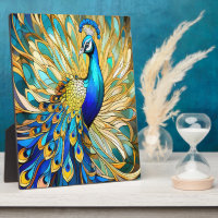 Vibrant Peacock in Art Nouveau Style Colourful Art