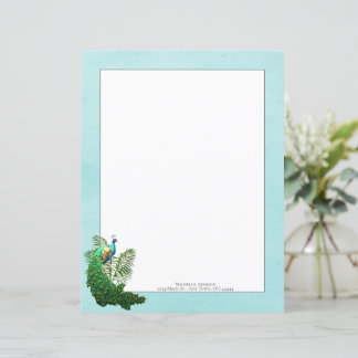 Vibrant Peacock | Teal Paper Sheet