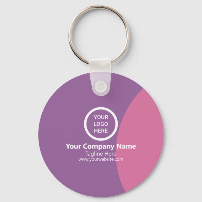 Vibrant Personalised Business Marketing Swag Gift Key Ring (Front)