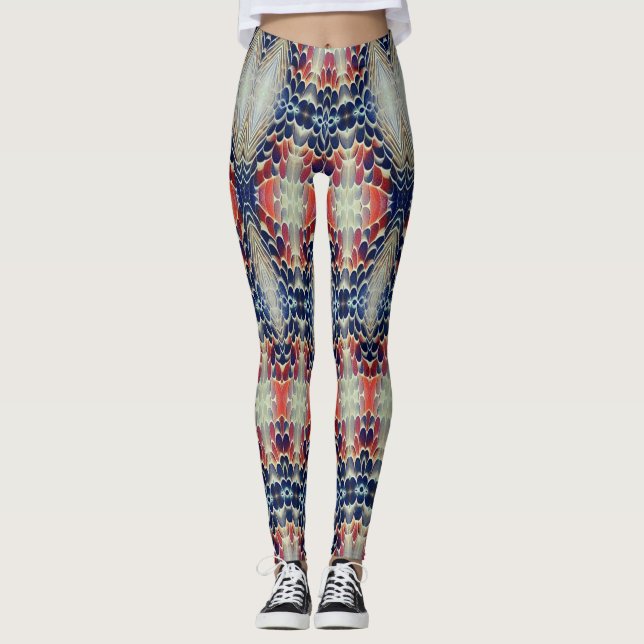 Vibrant Petal pattern by Ratti_Creative_Arts   Leggings (Front)