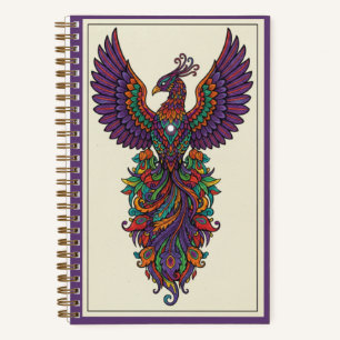 Vibrant Phoenix Rebirth Zentangle Nooracle Journal