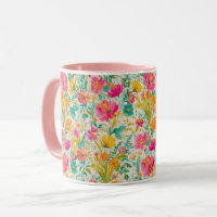 Vibrant Phoenix with Floral Background