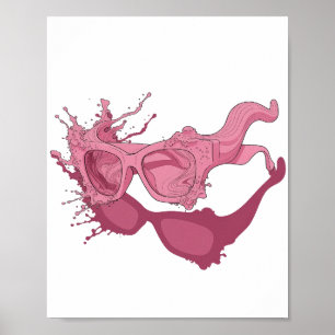Vibrant Pink ABSTRACT ART Abstract Design Poster