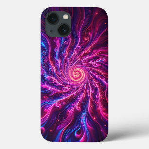 Vibrant Pink and Purple Energy Swirl Phone Case