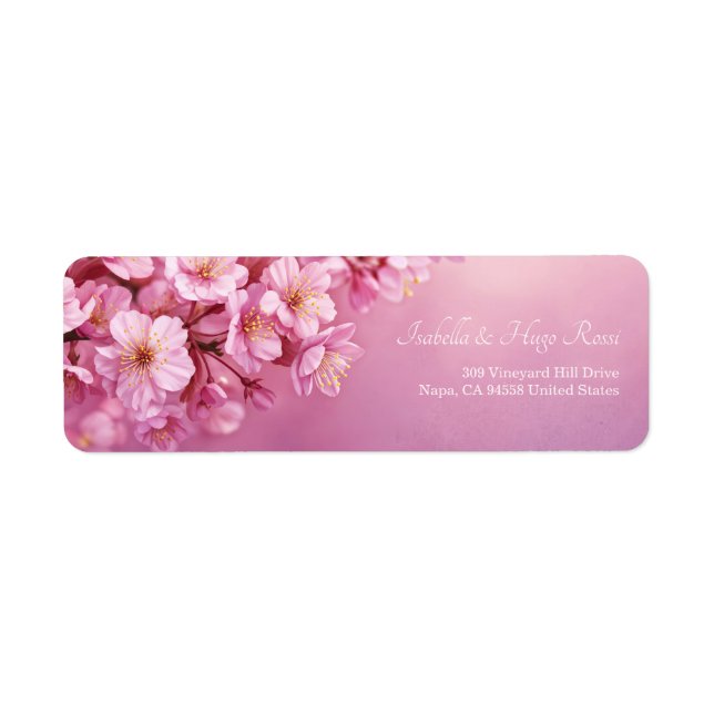 Vibrant Pink Blossom Textured Rose Botanical (Front)